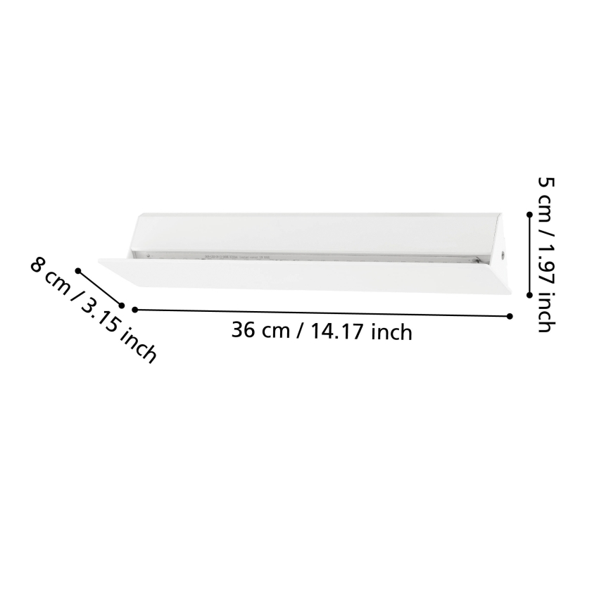 Eglo 99086 - LED Väggbelysning ZUBIALDE LED/12W/230V