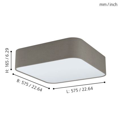 Eglo 99091 - Takbelysning PASTERI fyrkantig 5xE27/25W/230V