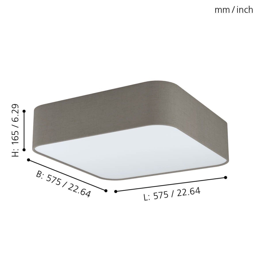 Eglo 99091 - Takbelysning PASTERI fyrkantig 5xE27/25W/230V