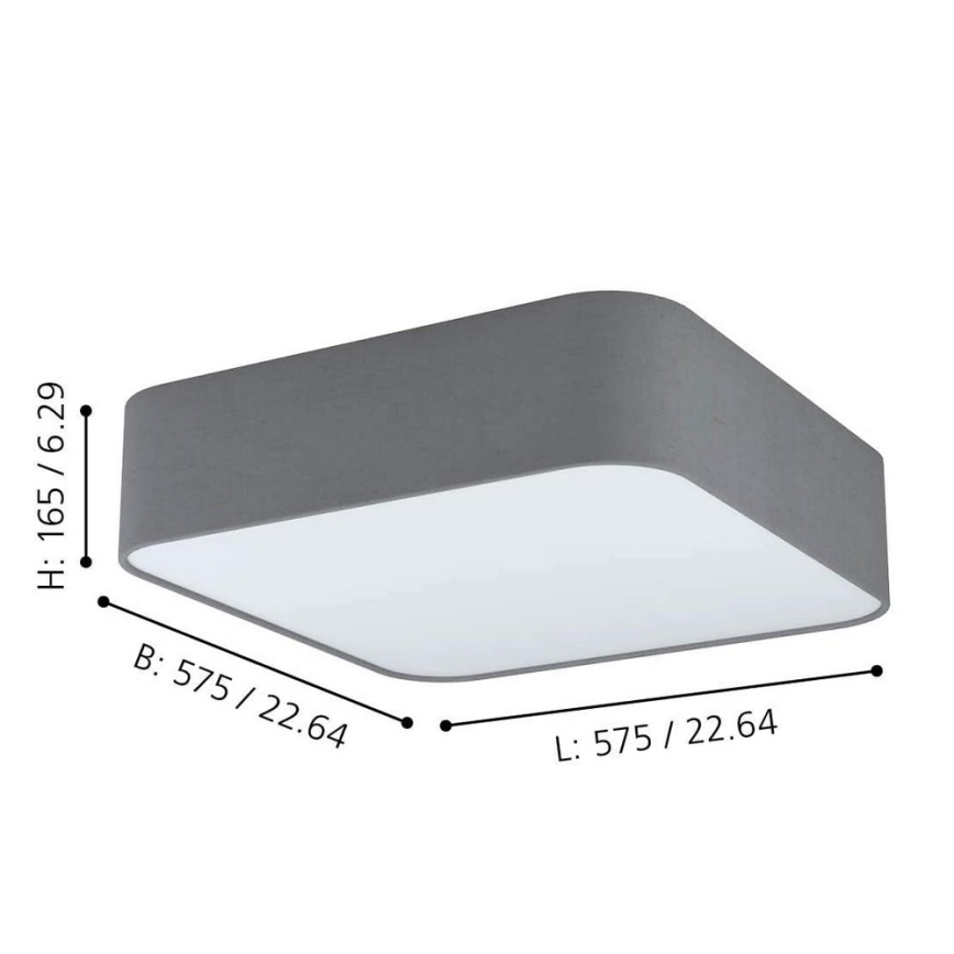 Eglo 99092 - Takbelysning PASTERI fyrkantig 5xE27/25W/230V
