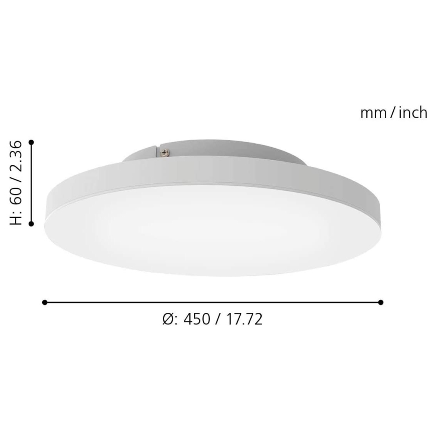 Eglo 99119 - LED RGB Dimbar Takbelysning TURCONA-C LED/20W/230V + Fjärrstyrd
