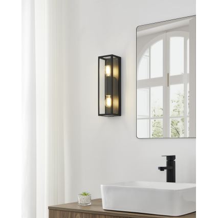 Eglo 99124 - Badrumsbelysning vägg AMEZOLA 2xE27/60W/230V IP44