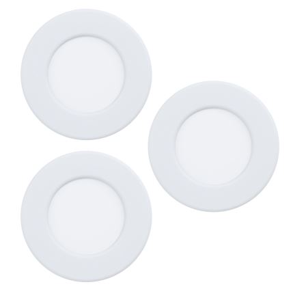 Eglo - Set om 3 LED-infällda takarmaturer FUEVA 5, 5x LED/2,7W/230V, Ø 8,6 cm