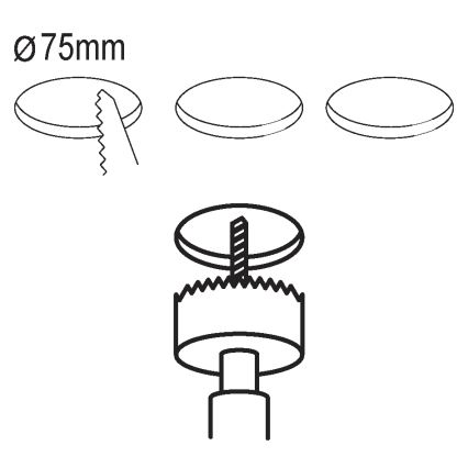 Eglo - Set om 3 LED-infällda takarmaturer FUEVA 5, 5x LED/2,7W/230V, Ø 8,6 cm