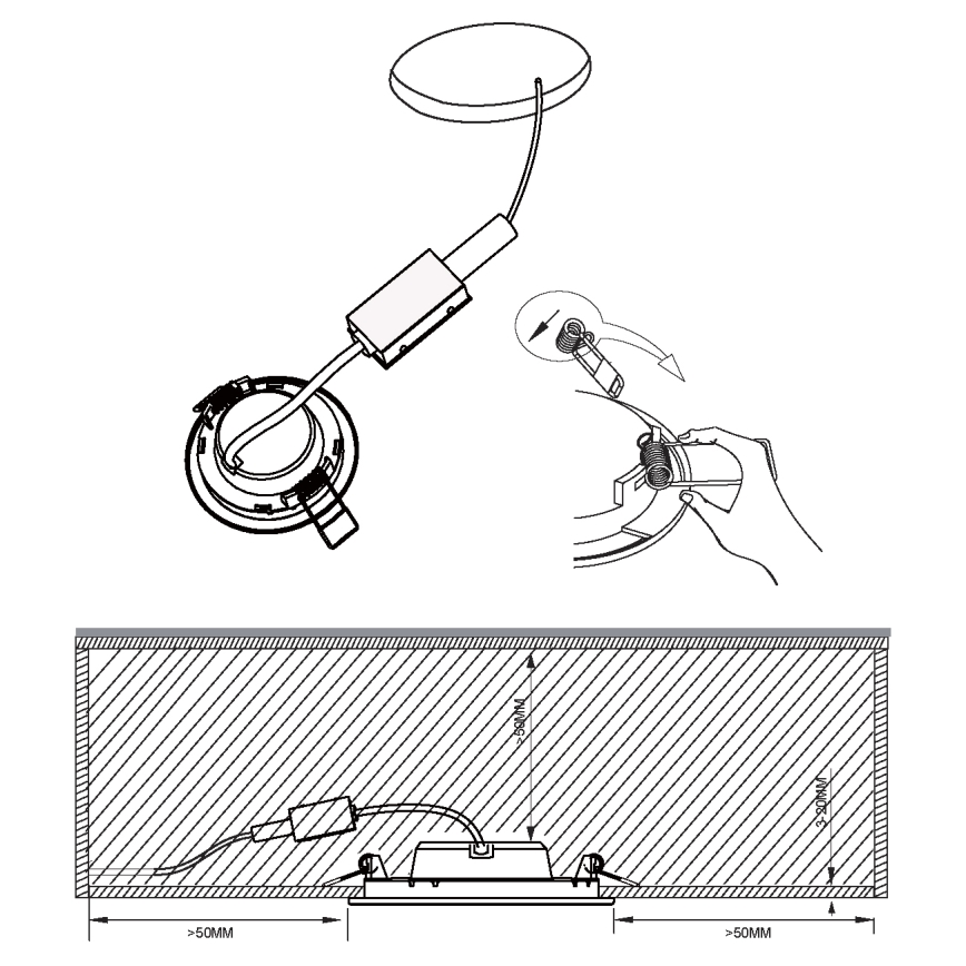 Eglo - Infälld LED-taklampa LED/2,7W/230V Ø 8,6 cm