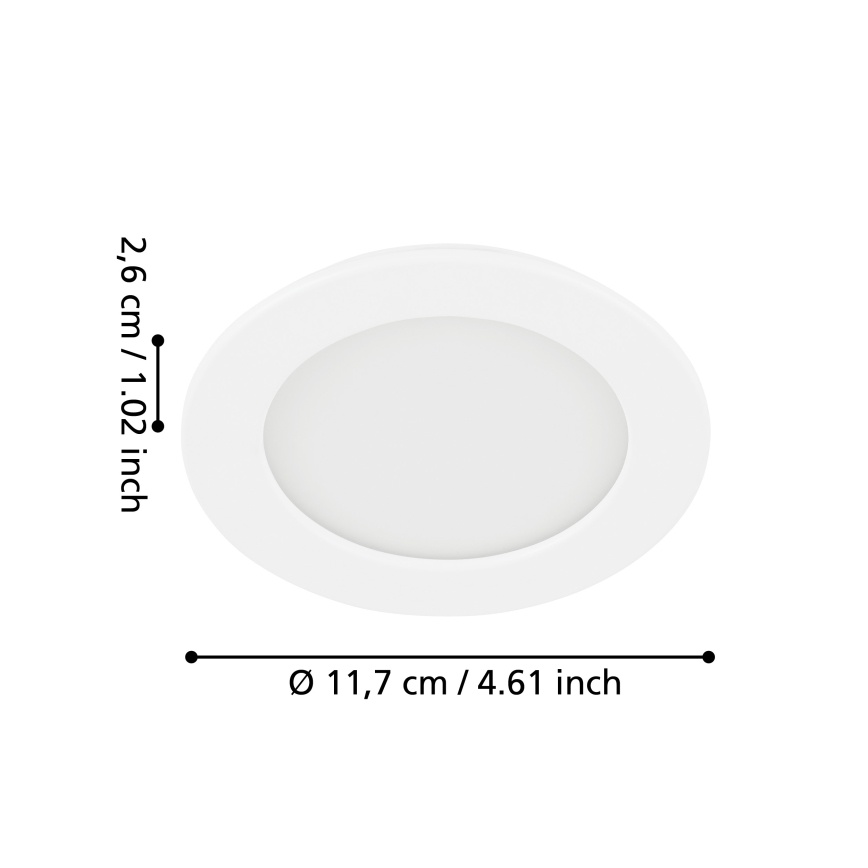 Eglo - LED infälld takarmatur LED/5,5W/230V Ø 11,7 cm