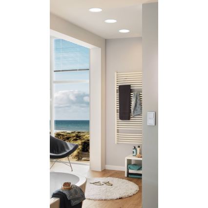 Eglo - LED infälld badrumslampa LED/10,5W/230V IP44 diam. 16,6 cm