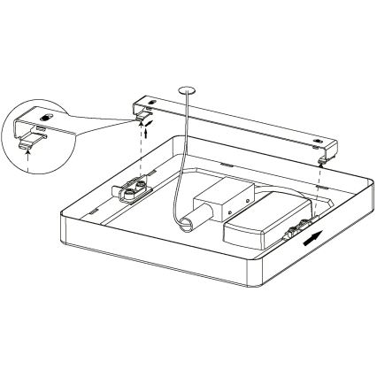 Eglo - LED taklampa LED/10,5W/230V 16x16 cm