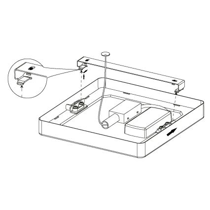 Eglo - LED-taklampa 16,5 W, 230 V, 21x21 cm