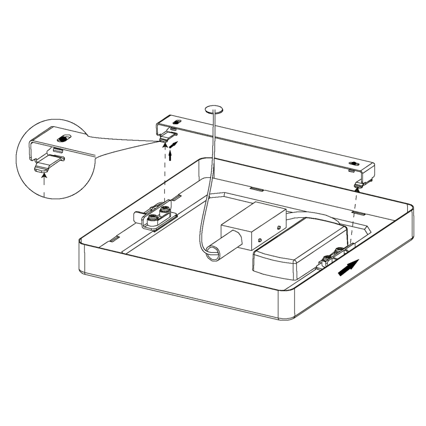 Eglo - LED-taklampa 10,5W/230V 16x16 cm
