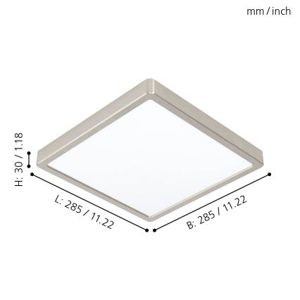 Eglo - LED taklampa LED/20W/230V 28,5x28,5 cm