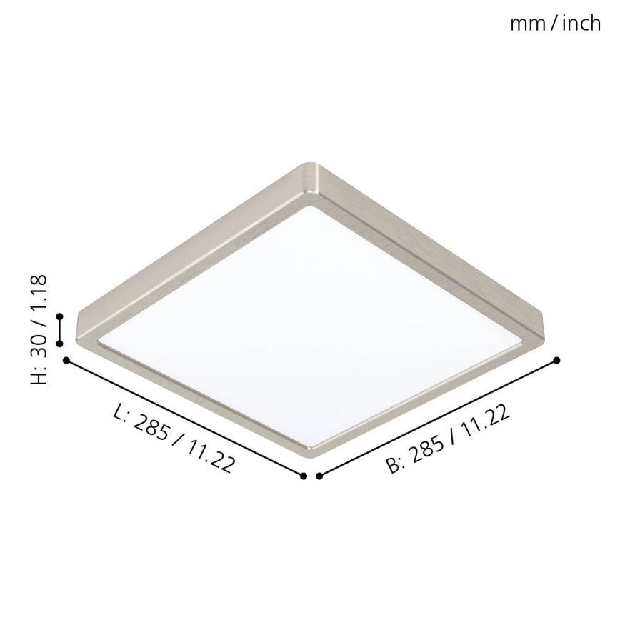 Eglo - LED taklampa LED/20W/230V 28,5x28,5 cm