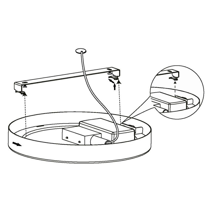 Eglo - Dimbar LED-taklampa LED 16,5 W / 230 V, Ø 21 cm