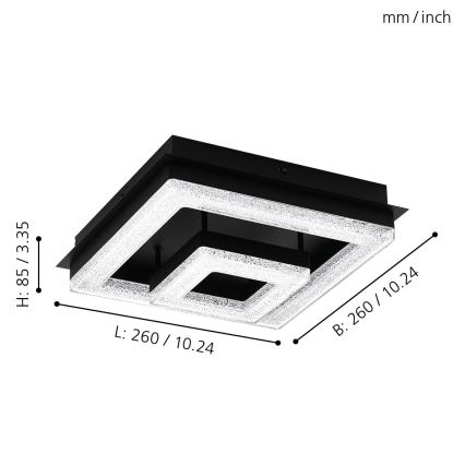 Eglo 99327 - LED Takbelysning FRADELO LED/12W/230V