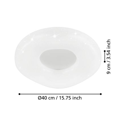 Eglo - LED dimbar taklampa LED/18W/230V + fjärrkontroll