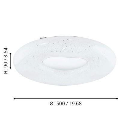 Eglo - LED dimbar taklampa LED/24W/230V + fjärrkontroll