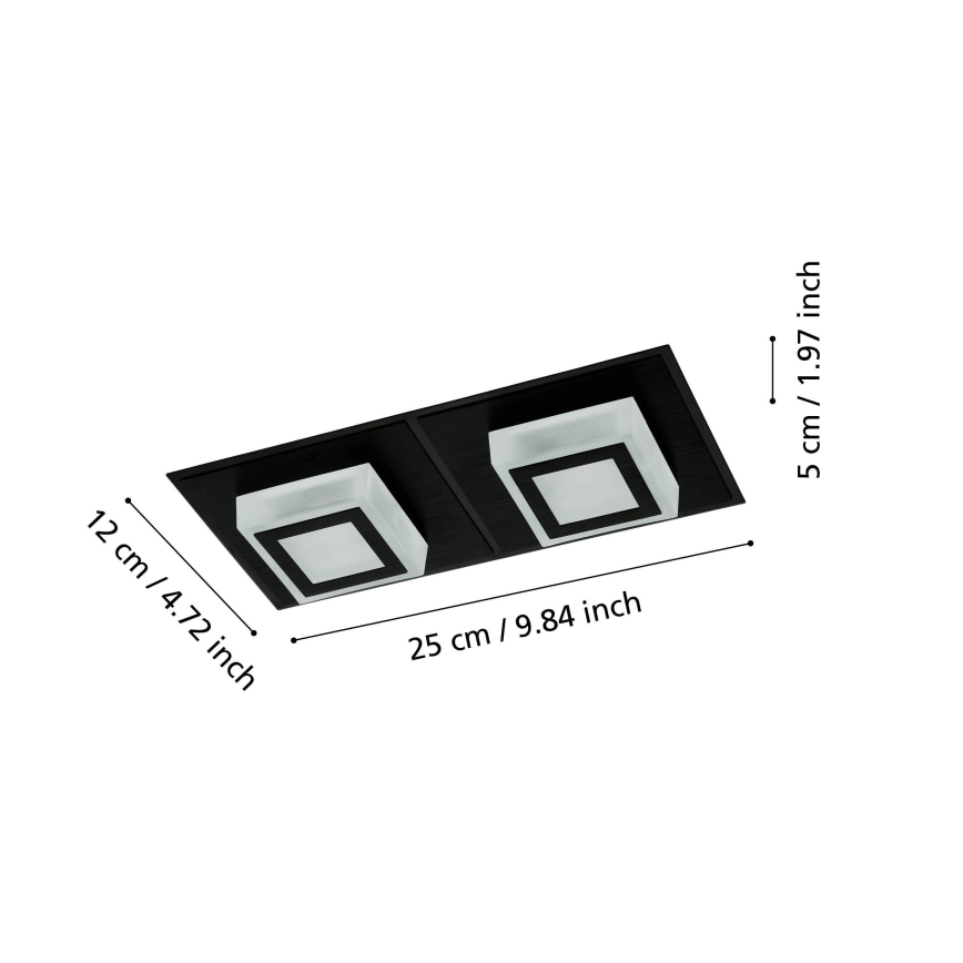 Eglo 99362 - LED-taklampa MASIANO 2xLED/3,3W/230V