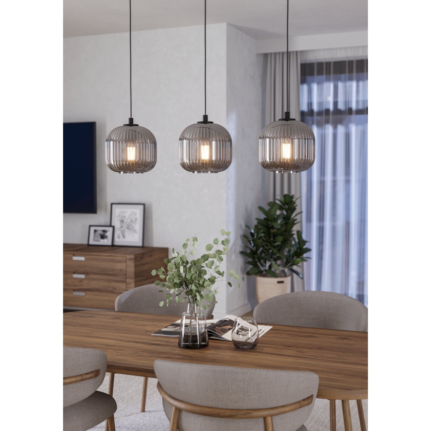 Eglo 99372 - Ljuskrona med snöre MANTUNALLE 3xE27/40W/230V