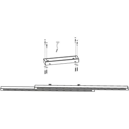Eglo - LED RGB Dimbart takarmatur SALITERAS-C 2xLED/10W/230V