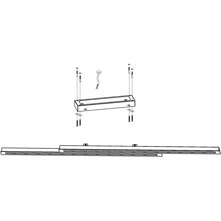 Eglo - LED RGB Dimbart takarmatur SALITERAS-C 2xLED/10W/230V