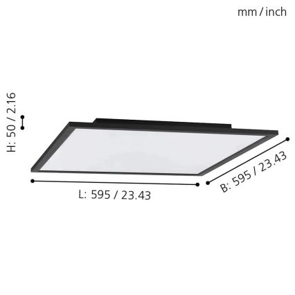 Eglo - LED RGB dimbar taklampa SALOBRENA-C LED/30,5W/230V + fjärrkontroll