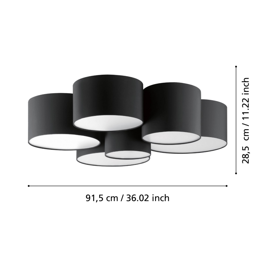 Eglo - Taklampa 6xE27/40W/230V