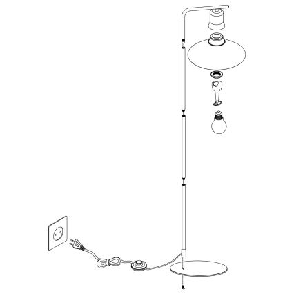 Eglo - Golvlampa  1xE27/28W/230V