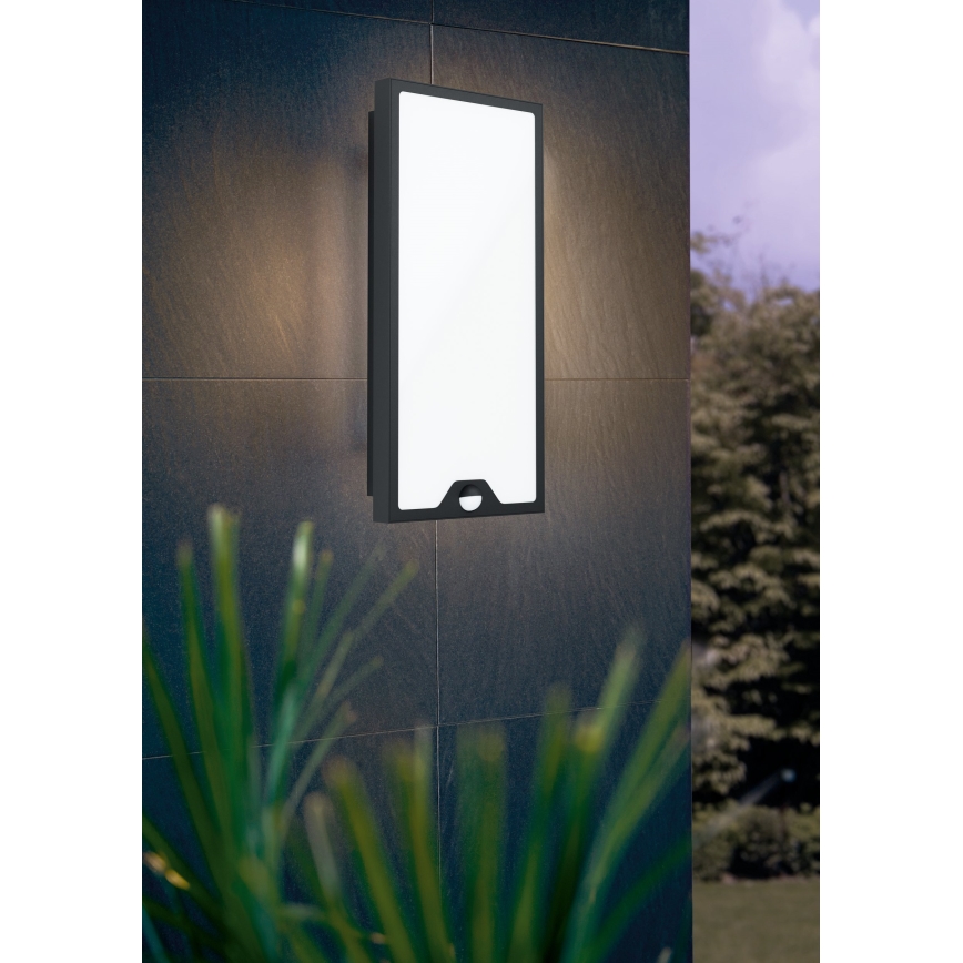 Eglo - Utomhus LED vägglampa  med sensor   LED/16W/230V IP44