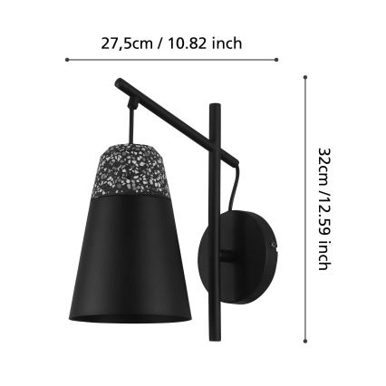 Eglo 99546 - Vägglampa CANTERRAS 1xE27/40W/230V