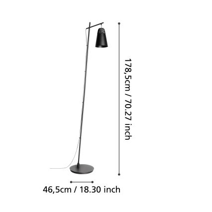 Eglo 99547 - Golvlampa CANTERRAS 1xE27/40W/230V