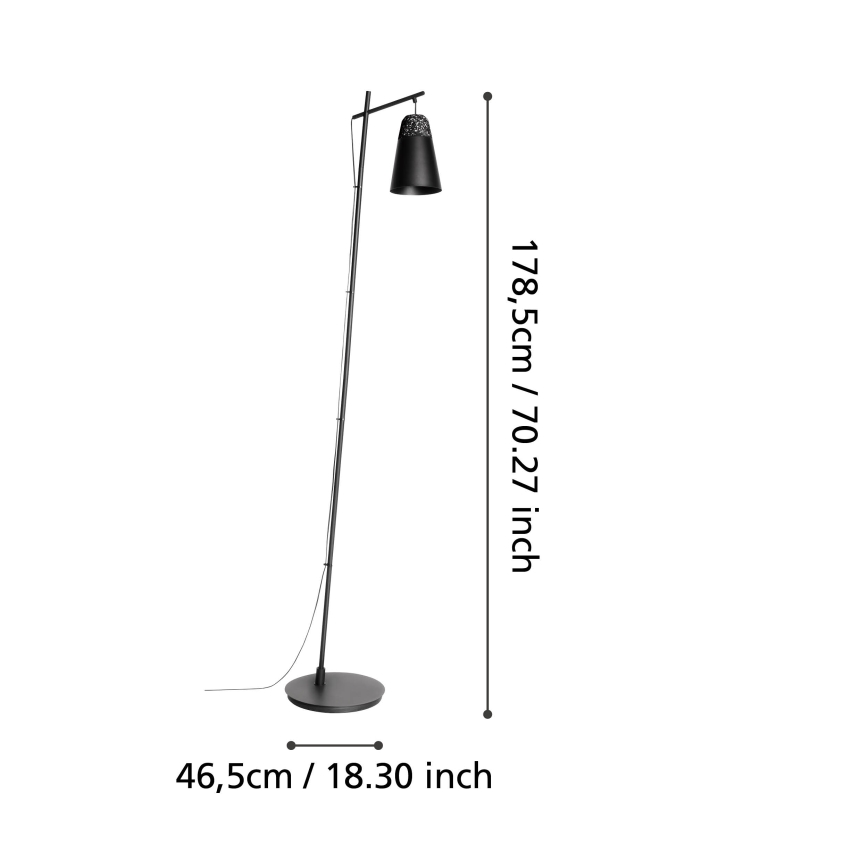 Eglo 99547 - Golvlampa CANTERRAS 1xE27/40W/230V