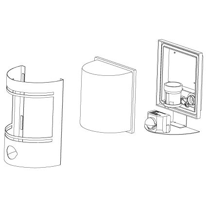 Eglo - Utomhus väggbelysning med en sensor 1xE27/40W/230V IP44