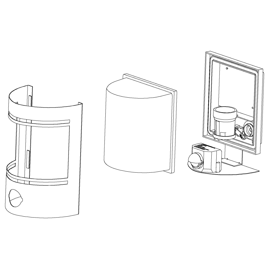 Eglo - Utomhus väggbelysning med en sensor 1xE27/40W/230V IP44