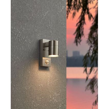 Eglo - LED Utomhus väggbelysning med en sensor 1xGU10/3W/230V IP44