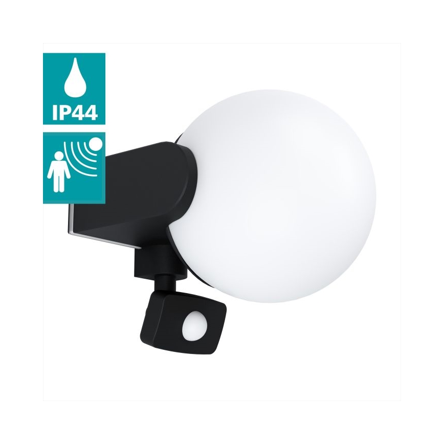 Eglo - Utomhus väggbelysning med en sensor 1xE27/15W/230V IP44