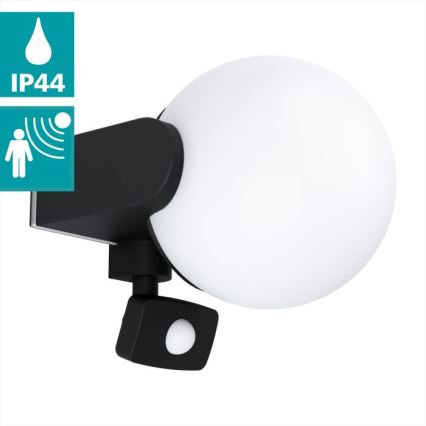 Eglo 99573 - Utomhusvägglampa med sensor RUBIO 1xE27/15W/230V IP44