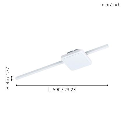 Eglo 99607 - LED-taklampa SARGINTO LED/6,3W/230V + LED/5,4W