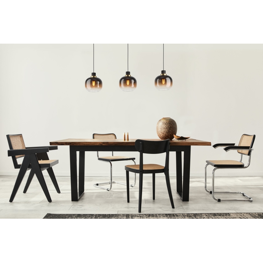 Eglo - Taklampa 3xE27/40W/230V brun