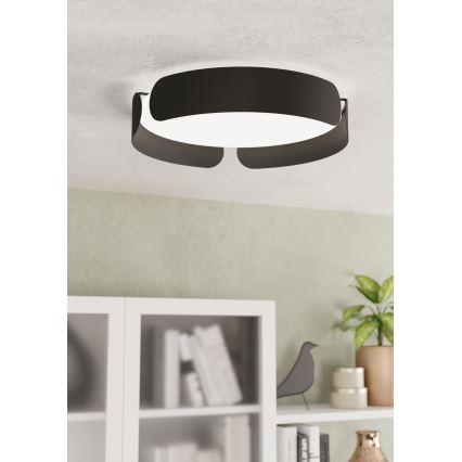 Eglo - LED-taklampa LED/20W/230V Ø 37 cm svart