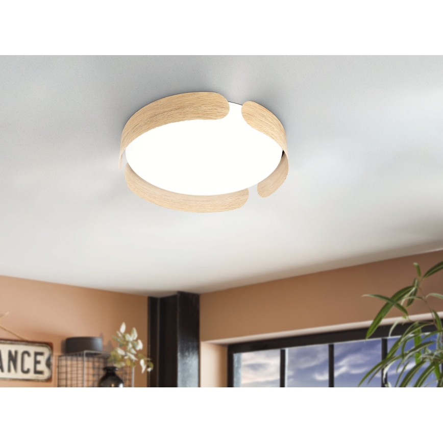 Eglo - LED-taklampa, 20 W, 230 V, Ø 37 cm, beige