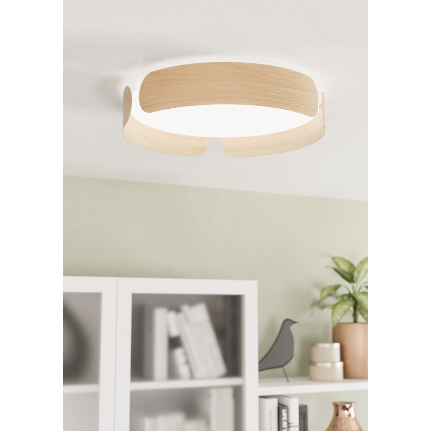 Eglo - LED-taklampa, 20 W, 230 V, Ø 37 cm, beige