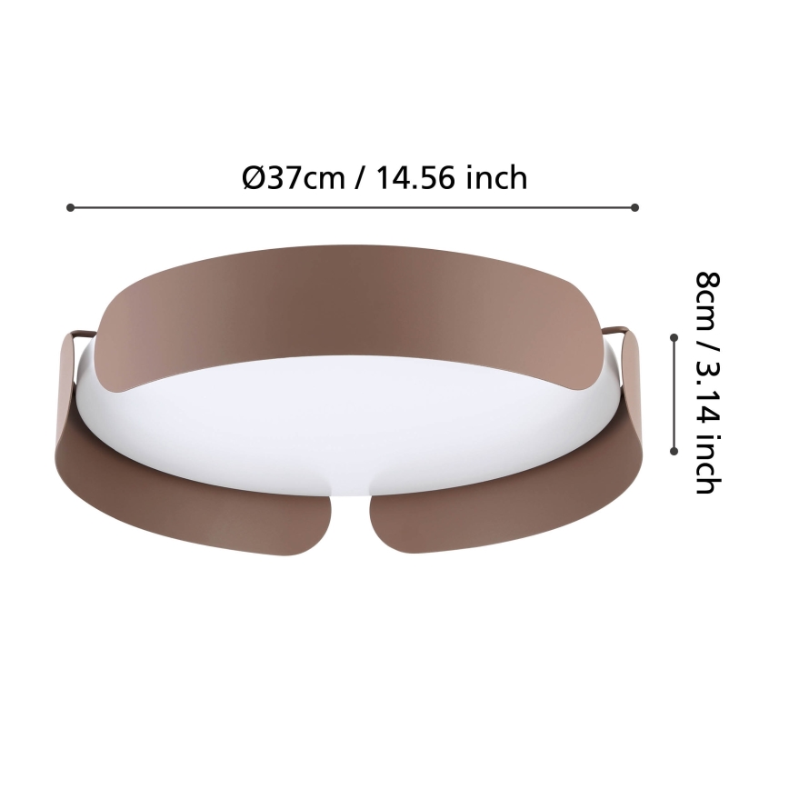 Eglo - LED taklampa LED/20W/230V Ø 37 cm brun