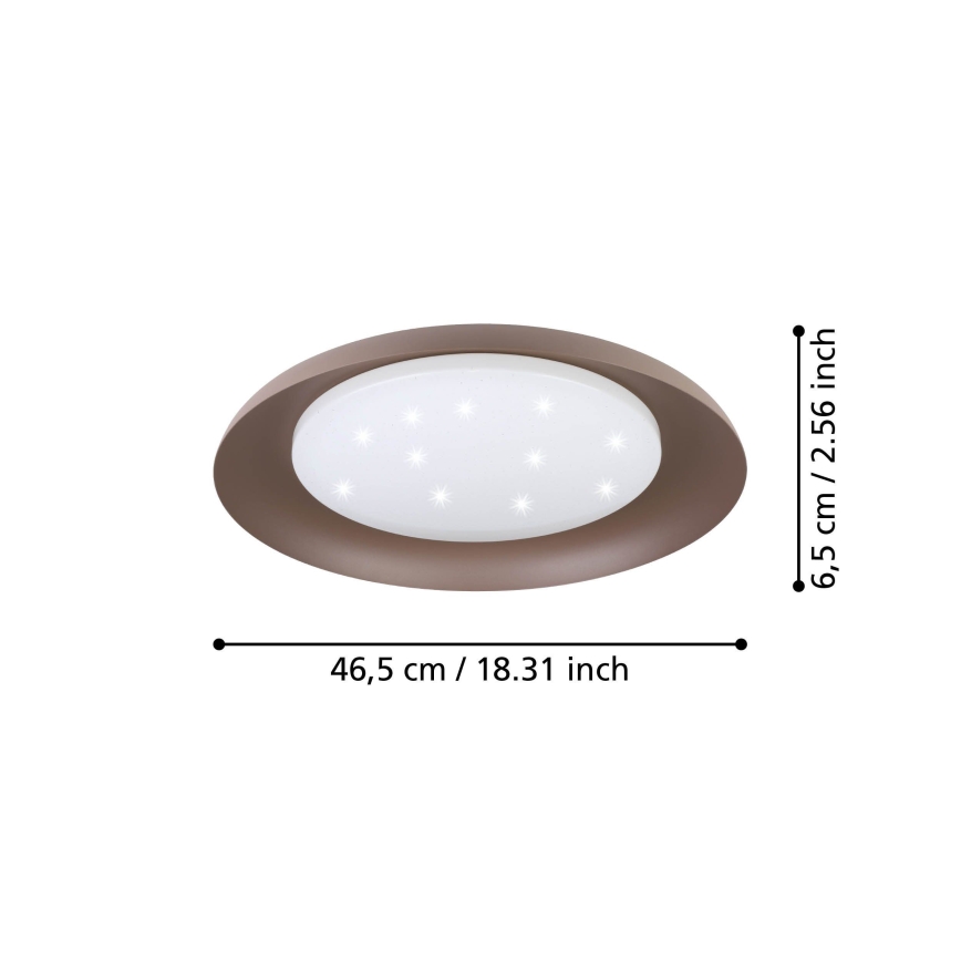 Eglo 99704 - LED Taklampa PENJAMO LED/17,1W/230V brun
