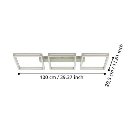 Eglo - LED taklampa  3xLED/11,2W/230V matt krom