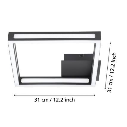 Eglo - LED taklampa  LED/11,2W/230V svart 