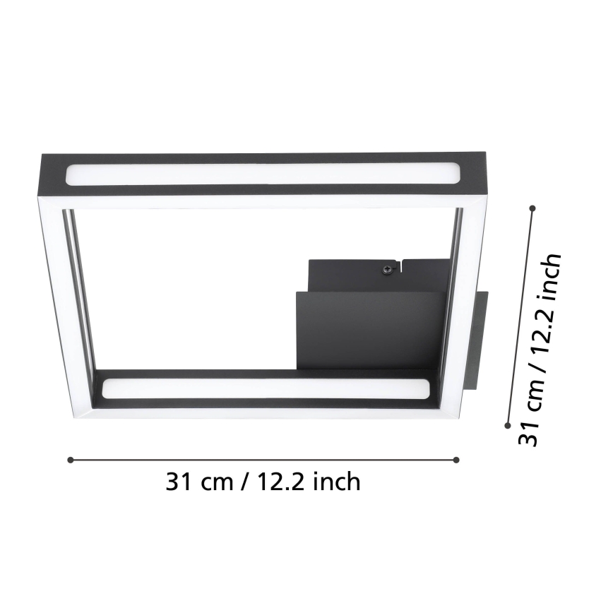 Eglo - LED taklampa  LED/11,2W/230V svart 