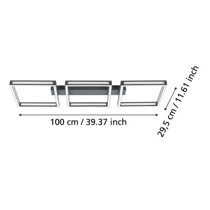 Eglo - LED taklampa  3xLED/11,2W/230V svart 