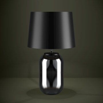 Eglo - Bordslampa 1xE27/40W/230V svart/rökig