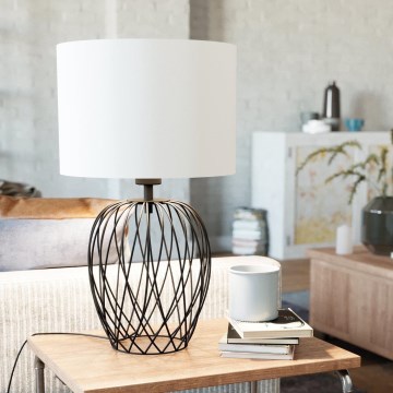 Eglo - Bordslampa  1xE27/40W/230V vit