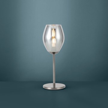 Eglo - Bordslampa 1xE27/60W/230V svart/rökfärgad